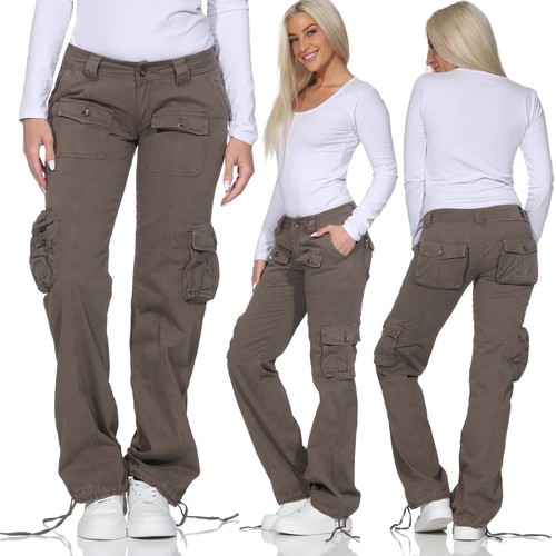 Damen cargo hose - cargo, oliv